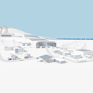 Der zukünftige Energiemix setzt sich aus verschiedenen Quellen mit Speicherung zusammen.(Bild:  Phoenix Contact)