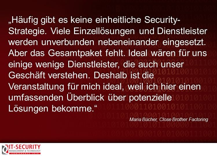 Maria Bücher, Close Brother Factoring, zur IT-Security Conference 2016. #itseccon (Collage: AMATHIEU - Fotolia.com)