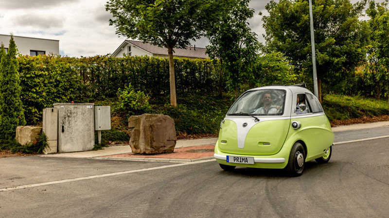 Electric Brands will bald sein Retro-Elektroauto Evetta produzieren. Zu den Kunden rollt es ab dem Jahr 2023.