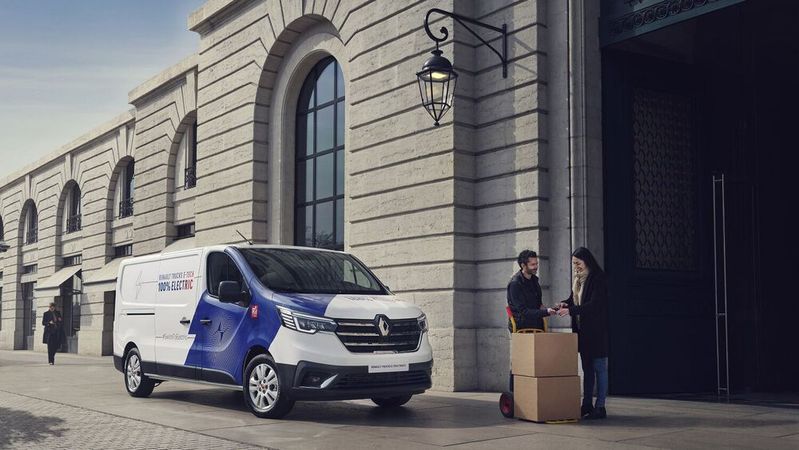Volvo, Renault und „CMA CGM“ dürfen ein Joint Venture für elektrische Transporter gründen. Im Bild. Der Renault Trucks E-Tech Trafic.(Bild:  Renault Trucks)