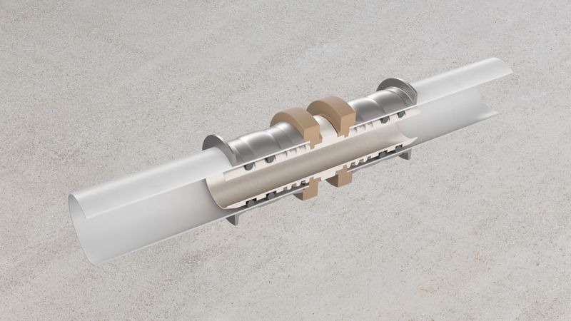 Für eine größtmögliche Fehlervermeidung bei der Verpressung sorgt die spezielle Konstruktion der Presshülsen, die eine korrekte Positionierung der Pressbacke erzwingt. (Bild: KAN-therm/Sven-Erik Tornow)