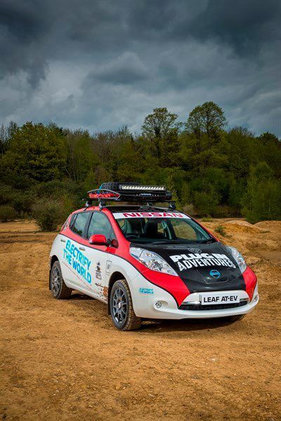 Nissan LEAF AT-EV (All Terrain Electric Vehicle): Im Elektroauto von Europa nach Asien startete „Plug In Adventures“ 2017 mit einem Nissan Leaf bei der Mongol Rally. (Nissan)