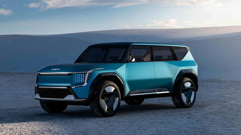 Bereits nächstes Jahr will Kia die Serienversion des EV9 vorstellen. Bislang gibt es das SUV nur als Konzeptfahrzeug. (Kia)