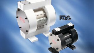 Die neuen Flux Druckluft-Membranpumpen mit FDA Zulassung. (Bild: Flux)