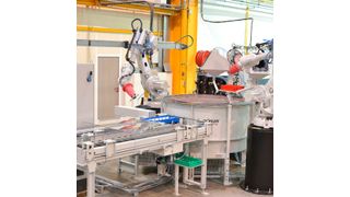 Der «Surf-Finisher» ist mit zwei Robotern ausgestattet, die parallel arbeiten. (Rösler)