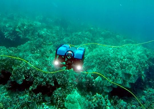 Die Variante T3U erlaubt den Einsatz in der Tiefsee: Hohe Drücke oder Salzwasser, kein Problem. (Beispielbild eines Tauchroboters von Blue Robotics)(Bild:  Blue Robotics)