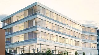 Eine Vision des neuen Laborgebäudes am Leibniz-Institut für Naturstoff-Forschung und Infektionsbiologie in Jena (Leibniz-HKI)