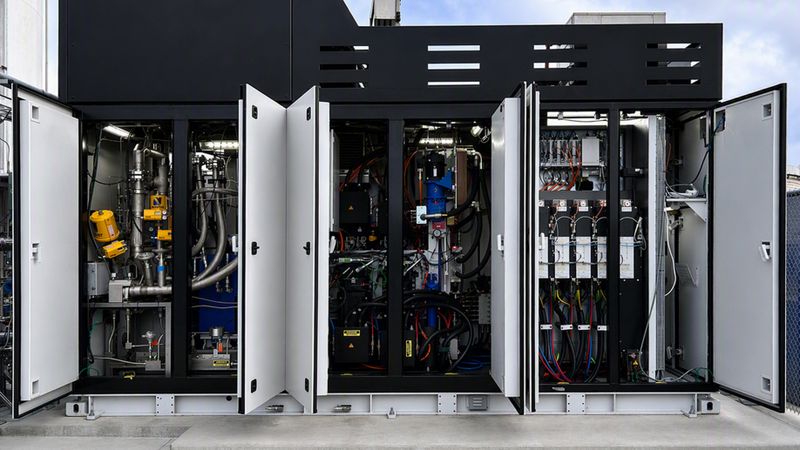 Das integrierte Cryopump-Modul von Bosch Rexroth fasst zentrale Pump-, Hydraulik- und Steuerungsfunktionen in einer Einheit zusammen. (Bild:  Bosch Rexroth)