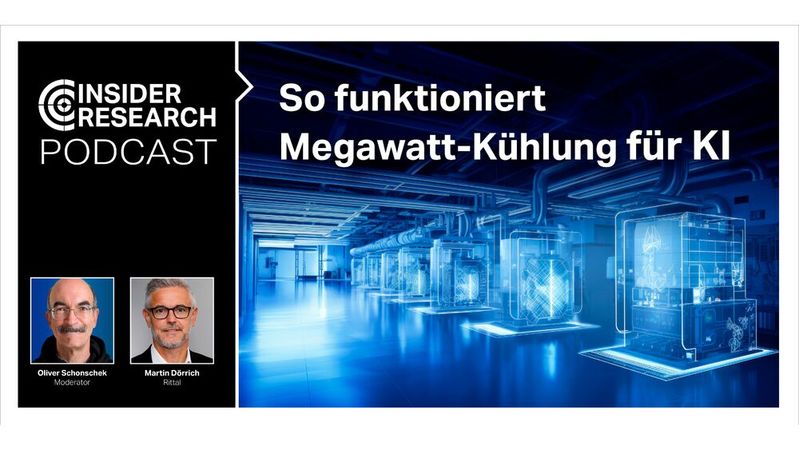 So funktioniert Megawatt-Kühlung für KI, ein Interview von Oliver Schonschek, Insider Research, mit Martin Dörrich von Rittal.(Bild:  Vogel IT-Medien / Rittal / Schonschek)
