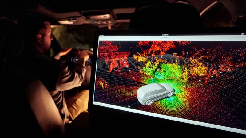 Punktewolke eines Microvision-Lidars. Der Zulieferer kauft weiter zu und ist damit ein aktiver Akteur der Konsolidierung unter den Lidarherstellern.(Bild:  Steve Fecht)