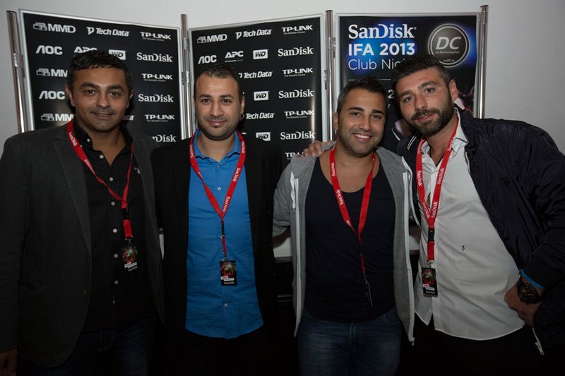 v. l. Murat Arpaci und Sato Inani, BAB, Guiseppe  Rizzo, Software Partner und Vasilios Kerastas, Buy2b (Eventfotos: Nils Krüger)