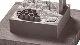 Hufschmieds Highlight auf der Moulding Expo 2019: Der Hochleistungsfräser Graftor bewältigt das Schruppen und Schlichten von Graphitelektroden besonders wirtschaftlich. Hier ein Bearbeitungsbeispiel. (Hufschmied)