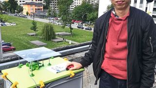 Nam Cao ist für die Hardware  des Pollensensor-Prototypen  verantwortlich. Der PhD-Student  arbeitet am Institut für Technische  Informatik der TU Graz. (TU Graz)
