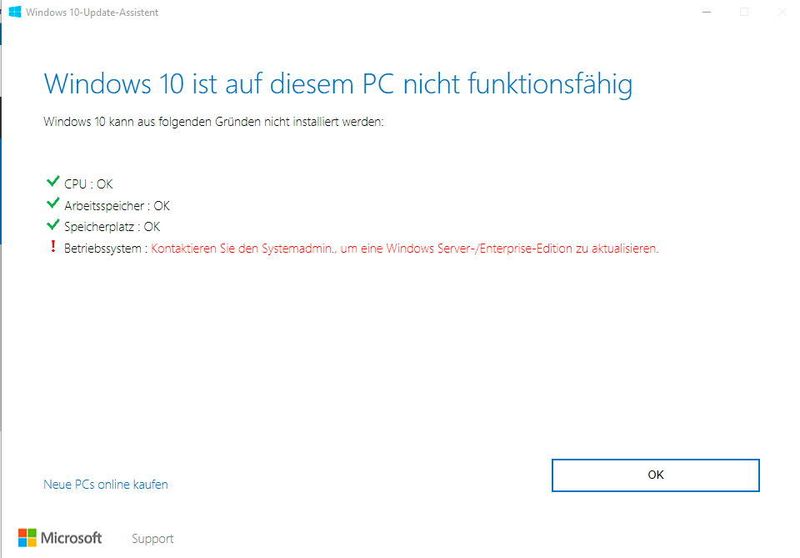 Wird das Creators Update zur Installation nicht angezeigt, kann es über den Windows 10-Update-Assistenten (https://www.microsoft.com/de-de/software-download/windows10) installiert werden. Dieser zeigt bei Problemen auch an, warum das Creators Update auf dem Rechner nicht installiert werden kann. (Th. Joos)