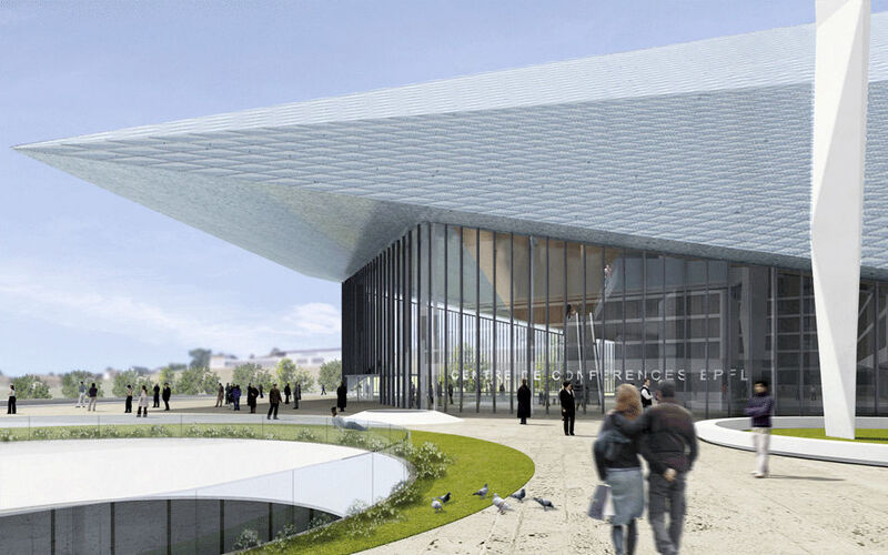 Le Swiss Tech Convention Center, un nouveau centrede congrès vera le jour en 2013 sur le site de l'EPFL. (Image: EPFL)