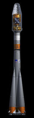 Sentinel 1A startet an Bord einer Sojus Fregat Rakete... (ESA)