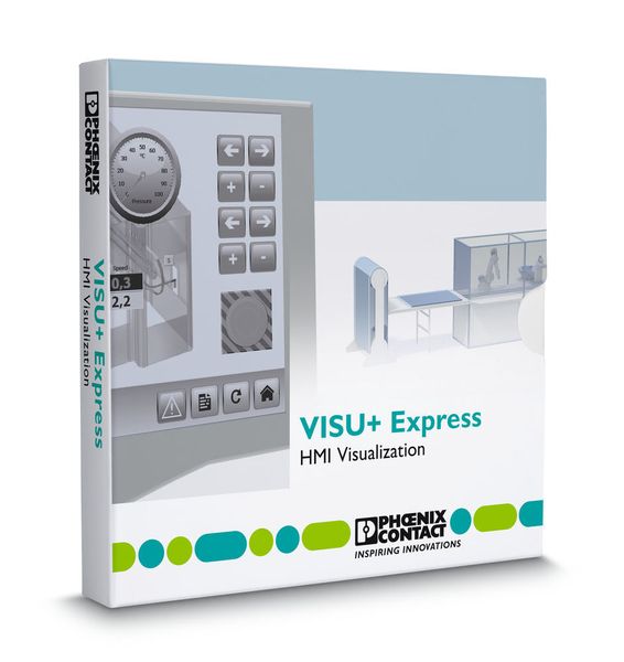 Die kostenfrei Software Visu+ Express bietet einen einfachen Einstieg in die Visualisierung typischer HMI-Applikationen. (Phoenix Contact)