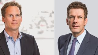 Mirco Krebs (l.), General Manager PC Group DACH bei Lenovo, hält die Transformation des Arbeitsplatzes für einen Schlüssel zur Digitalisierung. Dieter Stehle, General Manager Datacenter Group Germany, sieht IT künftig in der Rolle des agilen Dienstleisters für die Gesellschaft. (Bilder: Lenovo)