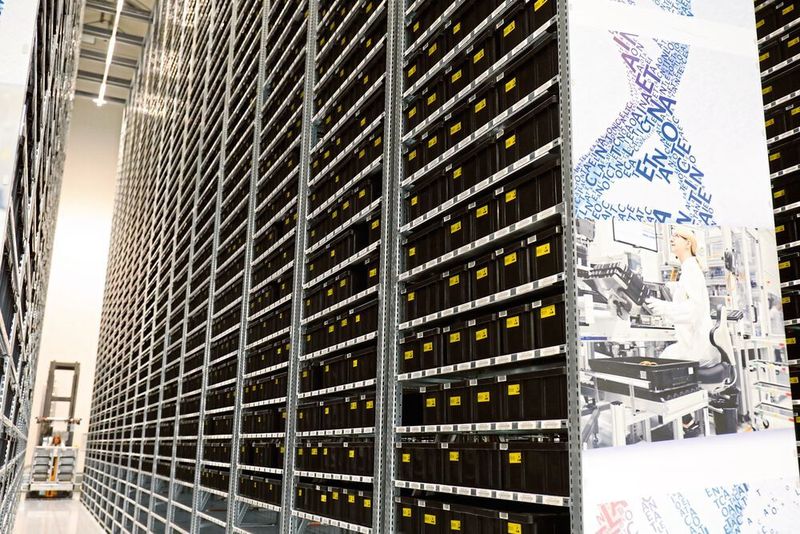 Ein Blick in das SMT-Lager von Continental im Werk Regensburg. (Katharina Francis/Continental)
