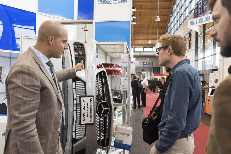 Fakuma international trade fair for plastics processing with regard to all types of plastics has kicked off at Friedrichshafen on October 14, 2014. The ‘plastics processing showcase’, which places second in global rankings for its sector, presents the entire process sequence beginning with R&D, right on up to mass production of plastic parts, assemblies and complete devices made of plastic with integrated functions to expert visitors from all over the world. (Picture: Schall)