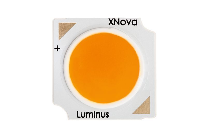 COB-Modul: Der LED-Hersteller Luminus, in Deutschland von Beck Elektronik vertreten, erreicht Lichtströme von 1000 bis 10.000 Lumen. Die licht-​emittierende Fläche reicht von 9 bis 27 mm. (Beck Elektronik)