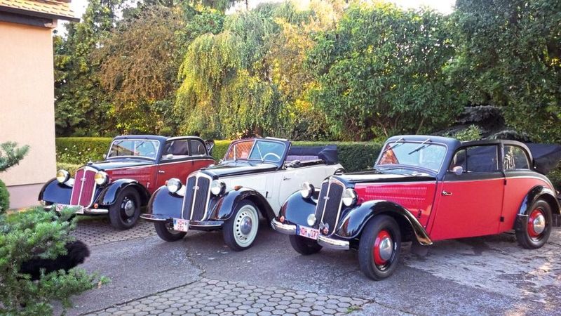 Gebaut in Zwickau (Sachsen): DKW F8 Cabrio.  Wie alle DKW „Frontwagen“ wurde er im Audiwerk in Zwickau gebaut. Kriegsbedingt endete nach etwa 50.000 gebauten Fahrzeugen 1940 die Produktion. (Bild: Hubert Rein )
