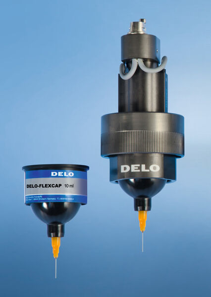 Delo-Flexcap 10 ml mit Drucktank (Bild: Delo)