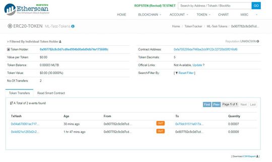 Etherscan gibt direkte Einsicht in die Blockchain-Daten.(Bild:  Lang / MetaMask)