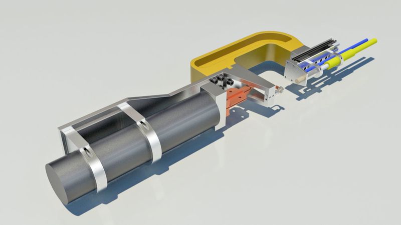 Eine eigens entwickelte Fügezange erzeugt binnen Sekunden robuste Verbindungen. (Fraunhofer IWS)