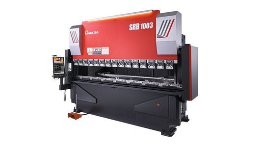 According to the manufacturer, the SRB-1003 press brake is designed for use in European manufacturing environments.(Image: Amada)