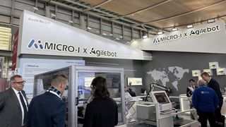 Micro-I x Agilebot Messestand auf der Hannover Messe 2026. (Bild: Micro-I)