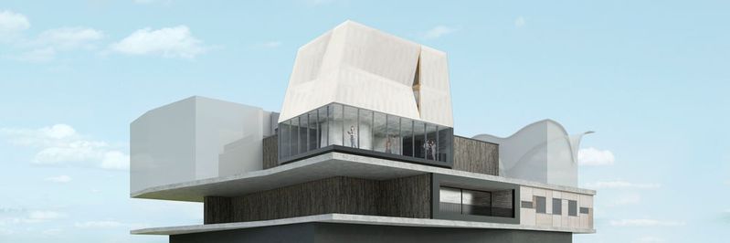 Computergenerierte Visualisierung des DFAB House auf dem Campus in Dübendorf. Das Haus ist das weltweit erste Haus, das weitgehend mit digitalen Prozessen entworfen, geplant und gebaut wird.(Bild:  NCCR Digital Fabrication, 2017)