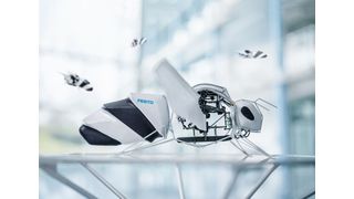 This robotic, artificial insect is intended to provide insights into new automation approaches for Festo. It is very light. Its support structures were manufactured by 1to1 using a special process of additive manufacturing from plastic. Learn more about it here ... (Image:Festo)