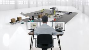 Mit der 3D-Simulationssoftware Visual Components optimiert Bosch Rexroth seine Materialflüsse digital. (Bild: Visual Components)