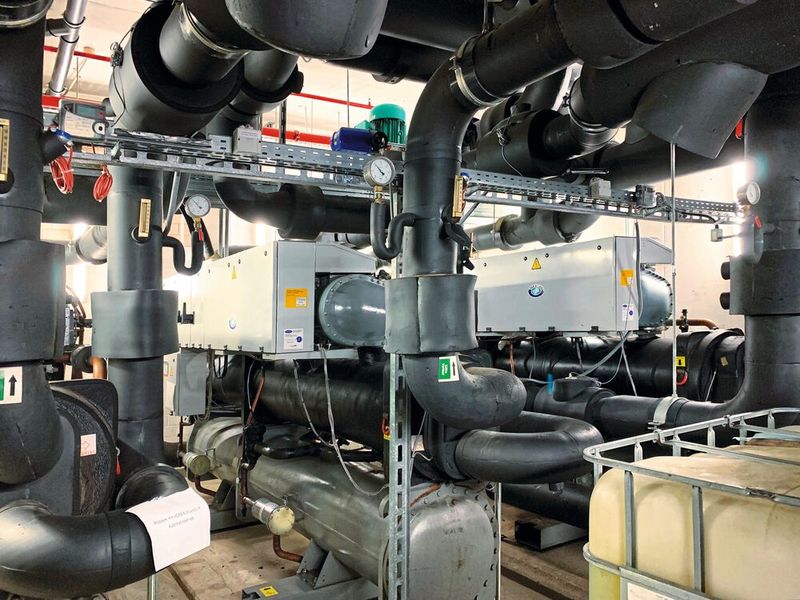 Kellerkinder: Die alte Kälteanlage bei Sartorius ließ wenig Raum für Erweiterungen. (Bild: MTA Deutschland)