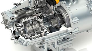 GKN präsentiert auf der IAA 2017 das integrierte E-Antriebssystem „eTwinsterX“.  (GKN)