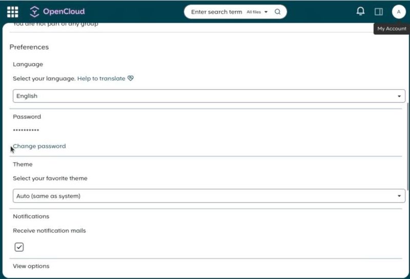 Anwender können persönliche Einstellungen selbst anpassen. (Joos - OpenCloud)