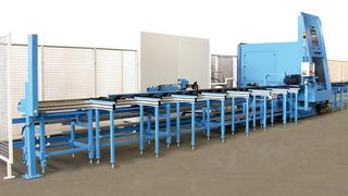 Bild 1: Die Trennmaschine NTS 600 Hybrid für Stabmaterial hat eine automatische Vorschubeinrichtung. (Archiv: Vogel Business Media)