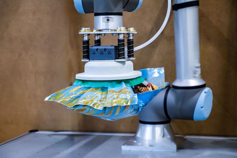 Auch unvollständig befüllte Papier-, Kunststoff- und Gewebesäcke nimmt der Schmalz-Sackgreifer PSSG-X sicher auf.  (Bild: J. Schmalz)