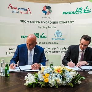 Gasriese Air Products hatte Thyssenkrupp bereits früh als Technologielieferant und als Partner für das Wasserstoffprojekt in Saudi Arabien ausgewählt.