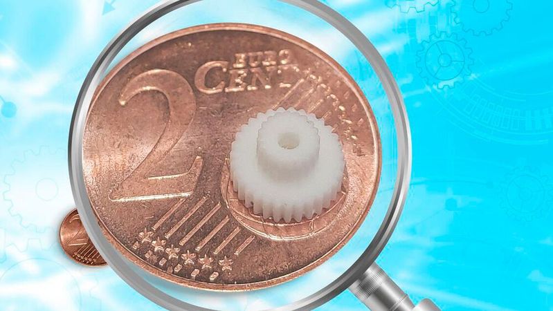 Iglidur i3000 soll den DLP-3D-Druck  besonders kleiner und präziser Bauteile mit einer 30- bis 60-fach höheren Lebensdauer als bei herkömmlichen 3D-Druck-Harzen ermöglichen. (Bild:  Igus)