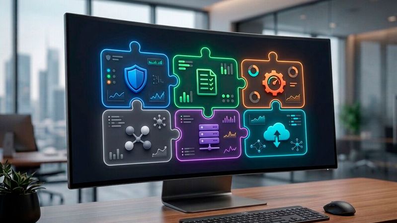 Das neue Ökosystem von ManageEngine bündelt Erweiterungen wie Dashboards, Integrationen und Sicherheitsfunktionen an einer zentralen Stelle.(Bild:  Gemini / KI-generiert)