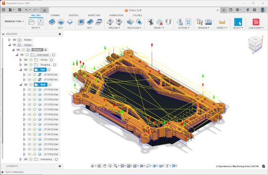 (Das CloudNC CAM Assist Automation Add-in für Fusion übersetzt 3D-Modelle von 3-Achsen-Komponenten in Sekundenschnelle in Bearbeitungsstrategien. Bildquelle: Autodesk)