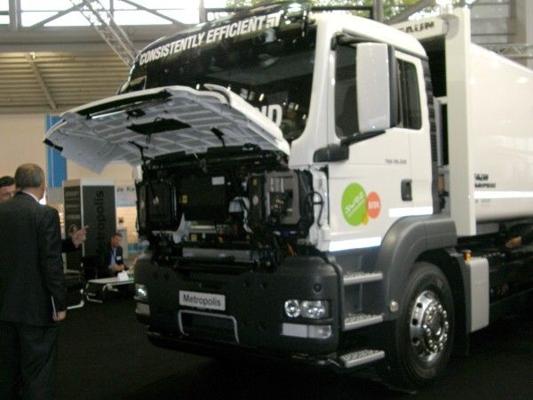 Der Mülltransporter „Metropolis“ von Benteler und MAN auf der eCarTec (Thomas Kuther)