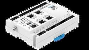 Mit der CECC-AX zeigt Festo eine kompakte Steuerung, die klassische SPS-Programmierung mit Python verbindet. (Bild: Festo SE & Co. KG)