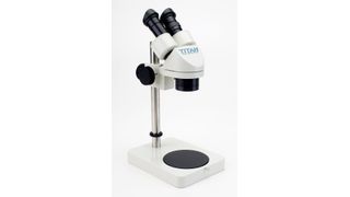 The Model FX-3 industrial grade widefield stereo microscope supports a variety of quality control and remote visual inspection tasks.   (Source: Titan Tool Supply)