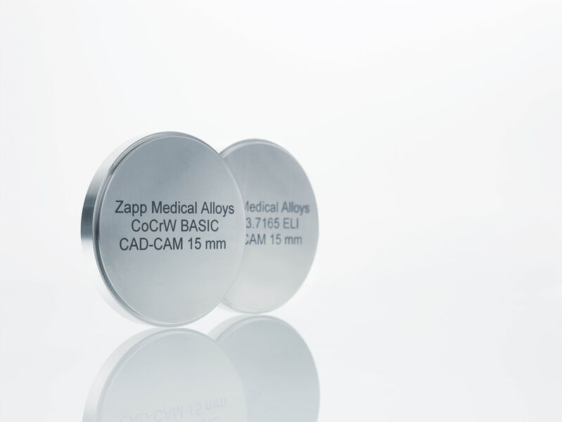 Zapp ist auch Hersteller für CAD/CAM-Discs – aus Reintitan, Titanlegierungen und CoCr. (Bild: Zapp Precision Metals)
