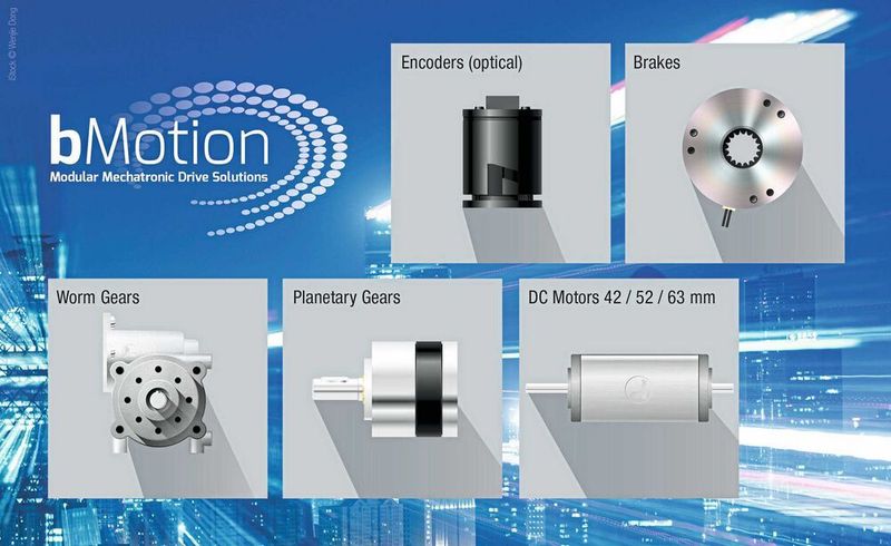 Mit B-Motion stellt Bühler Motor eine neu entwickelte modulare Antriebsplattform auf der SPS IPC Drives vor. Dabei ist sie laut Unternehmen mehr als nur ein Baukasten aus DC-Motoren, Getrieben, Encodern und Bremsen. Sie bietet Modularität, Produktvielfalt, einfache Kombinierbarkeit und eine hohe Anzahl vordefinierter Varianten. Für besondere Marktanforderungen stehen spezifische, vorvalidierte Kombinationen zur Verfügung. Zusammen mit festen Durchlaufzeiten für Muster-, Vorserien- und Serienteile, sowie fachkundigem Support sollen die Antriebe einen Mehrwert für den Kunden generieren. SPS IPC Drives 2018: Halle 1, Stand 230 (Bühler Motor)