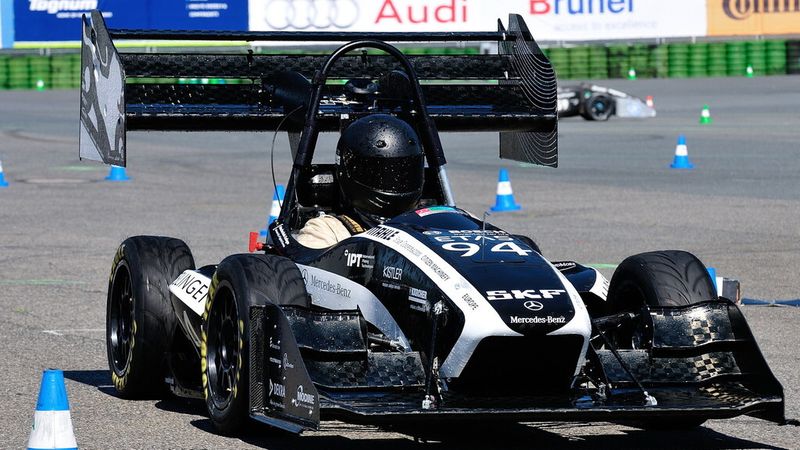 Der Wagen des von SKF gesponserten Rennstalls Esslingen erreichte bei den Fahrzeugen mit Verbrennungsmotor den dritten Platz der Gesamtwertung. (Bild: SKF)
