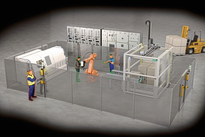 Pilz bietet mit der neuen Key-in-pocket-Lösung ein System zur Wartungssicherung an und setzt dabei als visuelle Anzeige auf die LED-Signalsäule E-Sign von Werma. (Bild: Werma Signaltechnik GmbH + Co. KG)